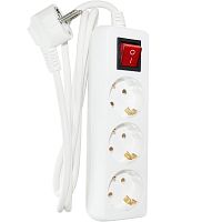 Удлинитель U-3g-3m-Z-V-c с 3 евророзетками (с/з, с/в) 3м SIMPLE