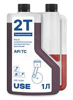 Масло USE 2-х тактное полусинтетика API TC с дозатором 1 л