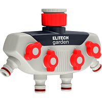 Распределитель потоков ELITECH Garden 4-х канальный 3/4" 1"