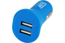 Автомобильный USB-адаптер 2USB 2100мА, синий